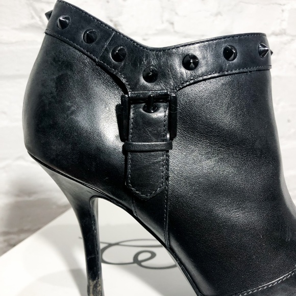Black Stiletto Booties with studs around the ankle - Picture 3 of 5